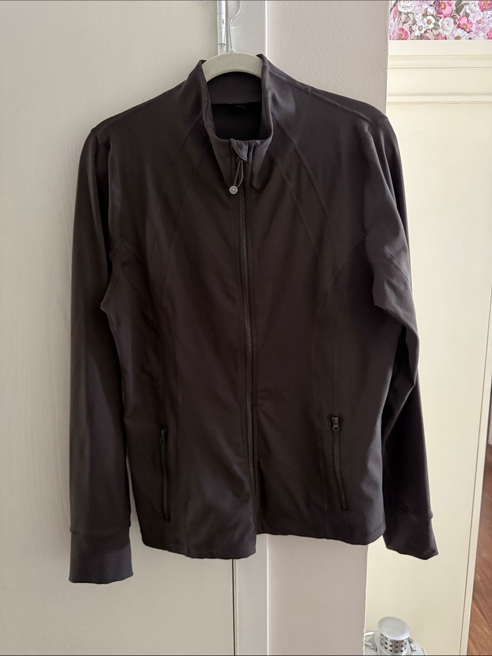 Women’s 90 degree Dark Olive Zip-Front Jacket